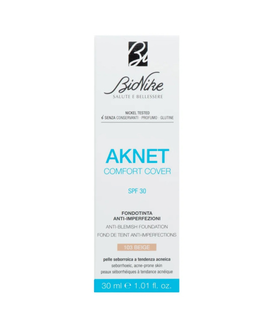 BioNike Тональная основа, маскирующая несовершенства кожи AKNET Comfort Cover 103 beige, 30мл (2)