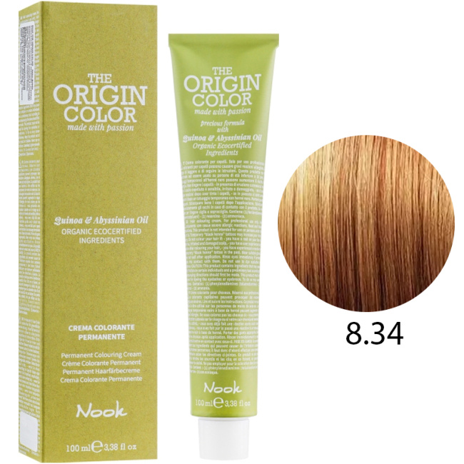 NOOK Крем-краска для волос THE ORIGIN COLOR Permanent Colouring Cream 8.4 Light Blonde Copper, 100мл (1)