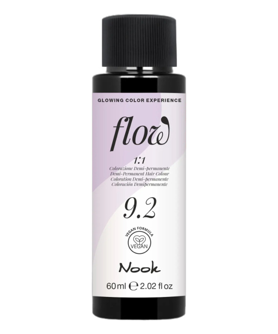 NOOK Краска для волос FLOW demi-permanent hair colour, тон 9.2 (блонд фиолетовый), 60мл