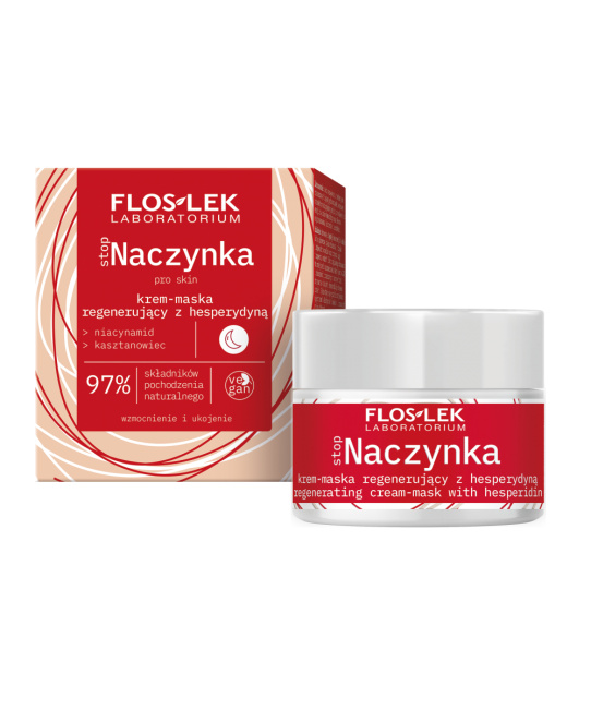 Floslek Крем - маска для лица регенерирующая с гесперидином stopNaczynka, 50мл (1)