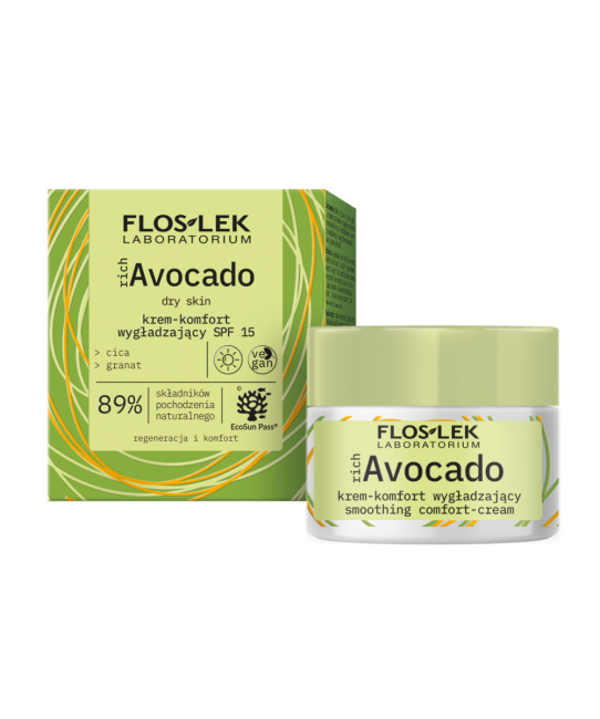 Floslek Крем для лица легкий дневной для зрелой кожи richAvocado SPF 15, 50мл (1)