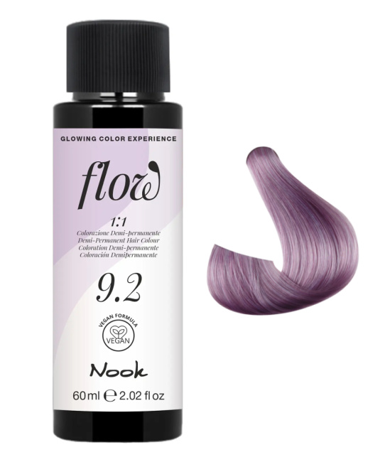 NOOK Краска для волос FLOW demi-permanent hair colour, тон 9.2 (блонд фиолетовый), 60мл (2)