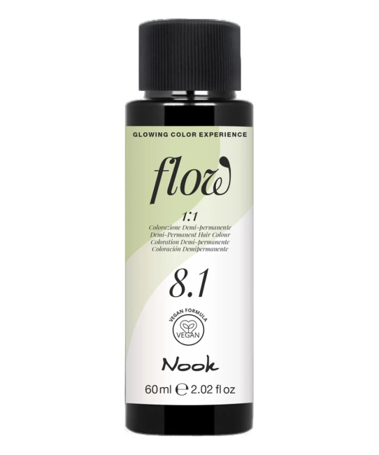 NOOK Краска для волос FLOW demi-permanent hair colour, тон 8.1, 60 мл, 60мл
