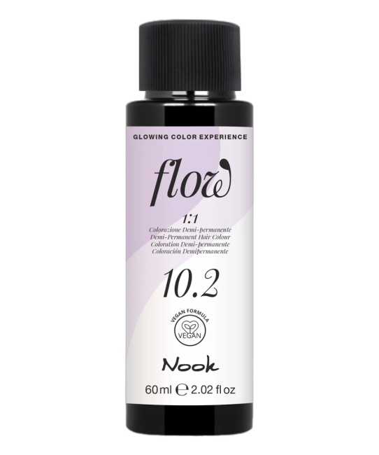 NOOK Краска для волос FLOW demi-permanent hair colour, тон 10.2 (светлый блонд фиолетовый), 60мл