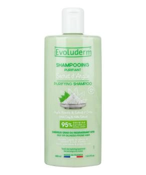 Evoluderm Очищающий шампунь с белой глиной и экстрактом крапивы, 400мл