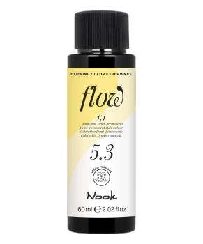NOOK Краска для волос FLOW demi-permanent hair colour, тон 5.3 (светлый шатен золотистый), 60мл