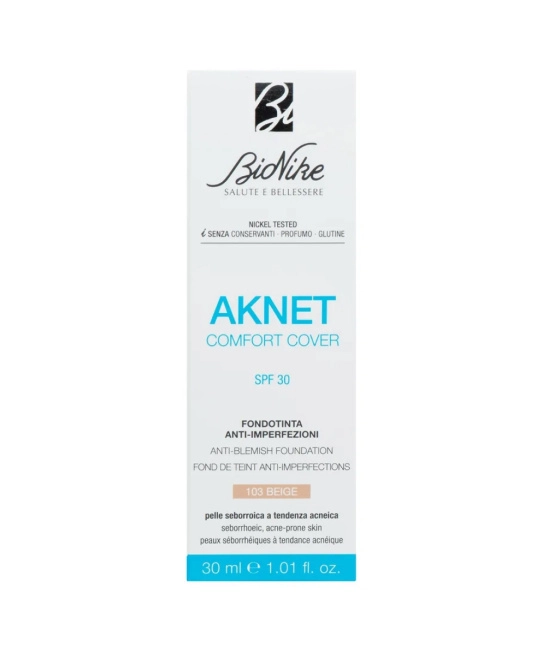 BioNike Тональная основа, маскирующая несовершенства кожи AKNET Comfort Cover 103 beige, 30мл (2)