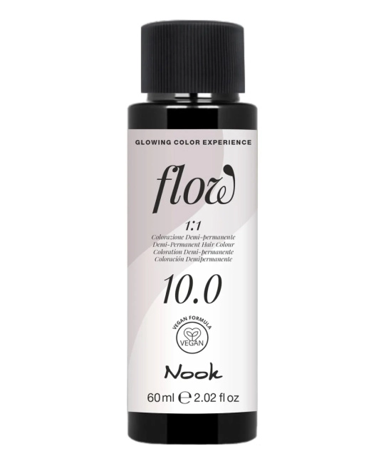 NOOK Краска для волос FLOW demi-permanent hair colour, тон 10.0 (светлый блонд), 60мл