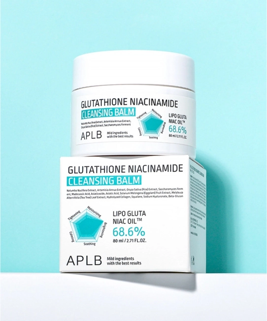 APLB Бальзам для снятия макияжа с глутатионом и ниацинамидом GLUTATHIONE NIACINAMIDE CLEANSING BALM, 80мл (3)