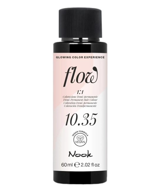 NOOK Краска для волос FLOW demi-permanent hair colour, тон 10.35 (светлый блонд розовое-золото), 60мл