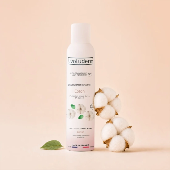 Evoluderm Дезодорант с экстрактом хлопка, 200мл (1)