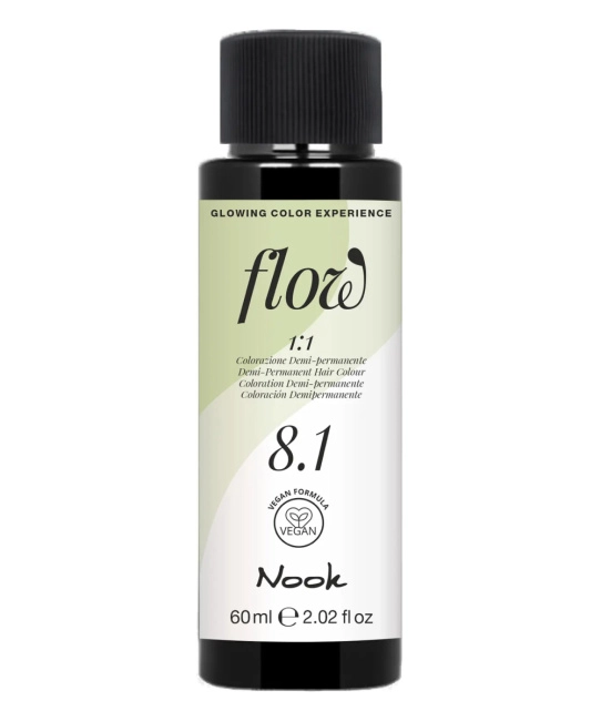 NOOK Краска для волос FLOW demi-permanent hair colour, тон 8.1, 60 мл, 60мл