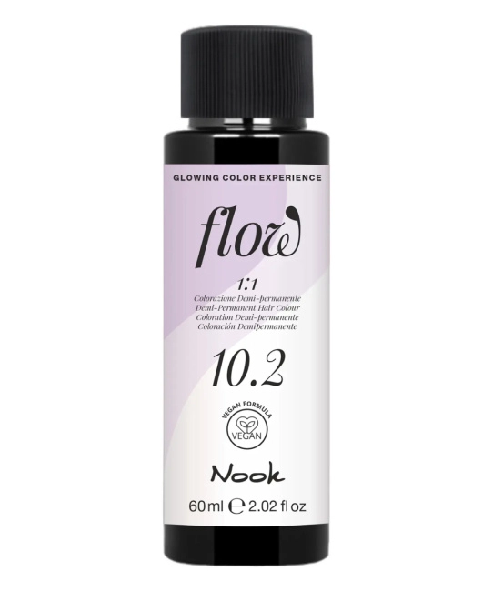 NOOK Краска для волос FLOW demi-permanent hair colour, тон 10.2 (светлый блонд фиолетовый), 60мл