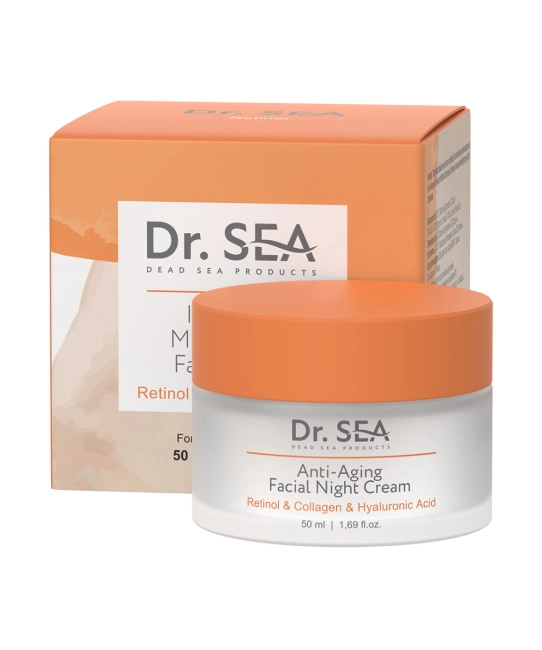 Dr.Sea Антивозрастной ночной крем для лица с Ретинолом, Коллагеном и гиалуроновой кислотой, 50мл (3)